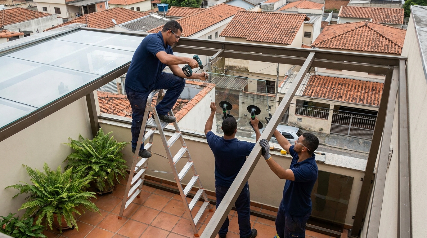 Cobertura de Vidro em Limeira‑SP